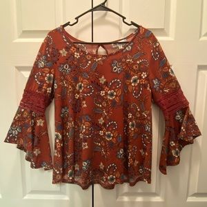 Stem & Vine 3/4 Sleeve Blouse